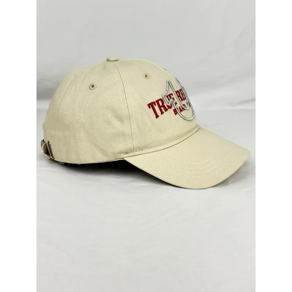 True Religion TR4221 Fog True Embroidery 3D Horseshoe Dad Cap Adjustable OS NWT
